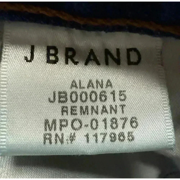 J BRAND Alana High Rise Ankle Crop Jeans Size 25 Remnant Tiered Frayed Hems - Picture 9 of 10